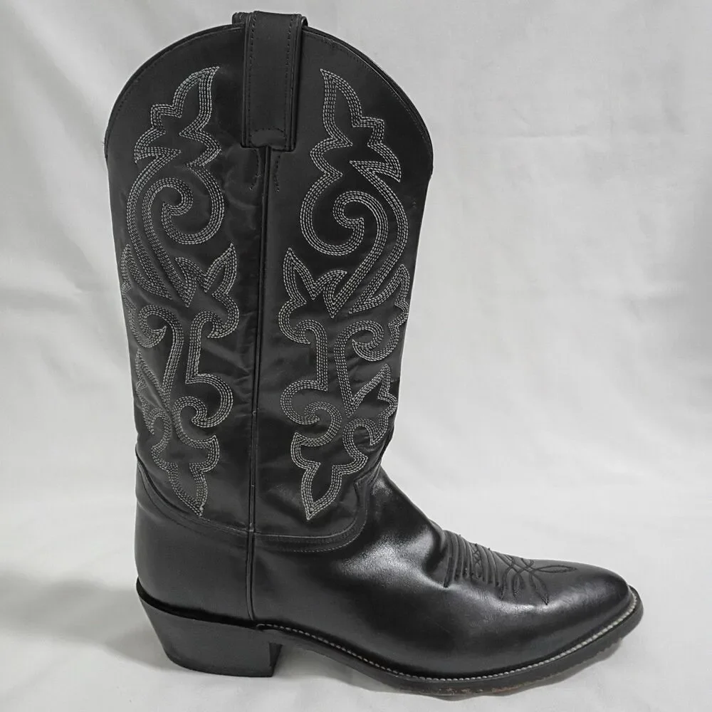 Justin Boots Mens Classic Western  Cowboy Boot Black 1409 Sz 11 D